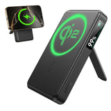 Qi2 5,000 mAh MagSlim Kickstand Power Bank - Black