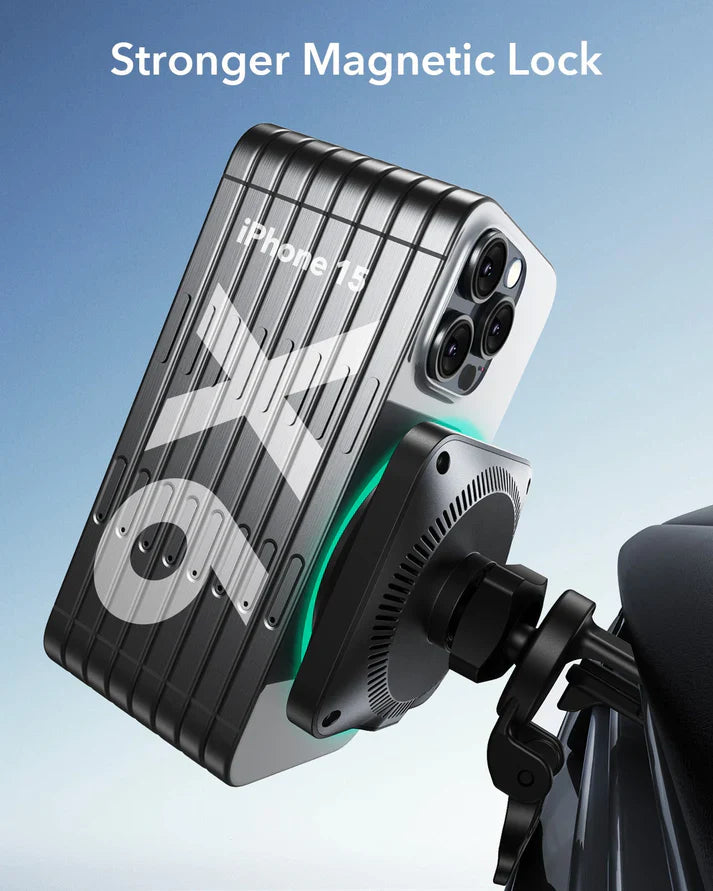 Qi2 Wireless Car Charger with CryoBoost (HaloLock) - Black