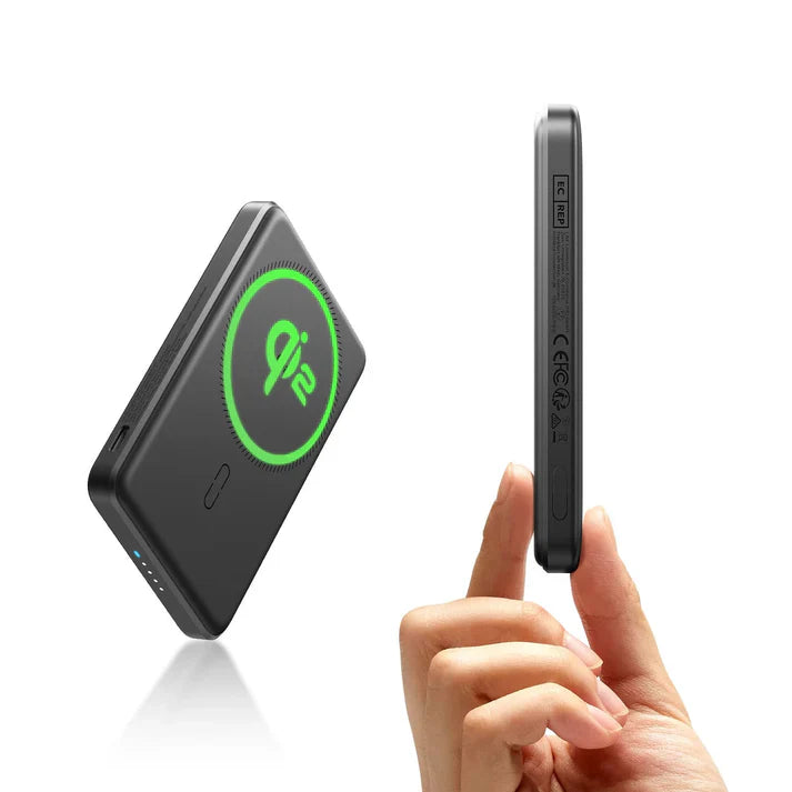 Qi2 MagSlim Power Bank (5K) - Black